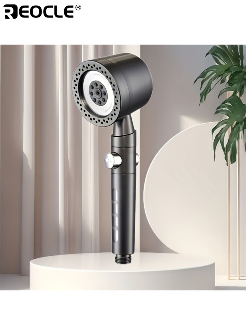 ريوكل رأس دوش محمول بـ 5 أوضاع تدفق للماء وميزة الترشيح - رأس دوش معزز للضغط بإعدادات قابلة للتعديل لتجربة استحمام فاخرة - Image 1