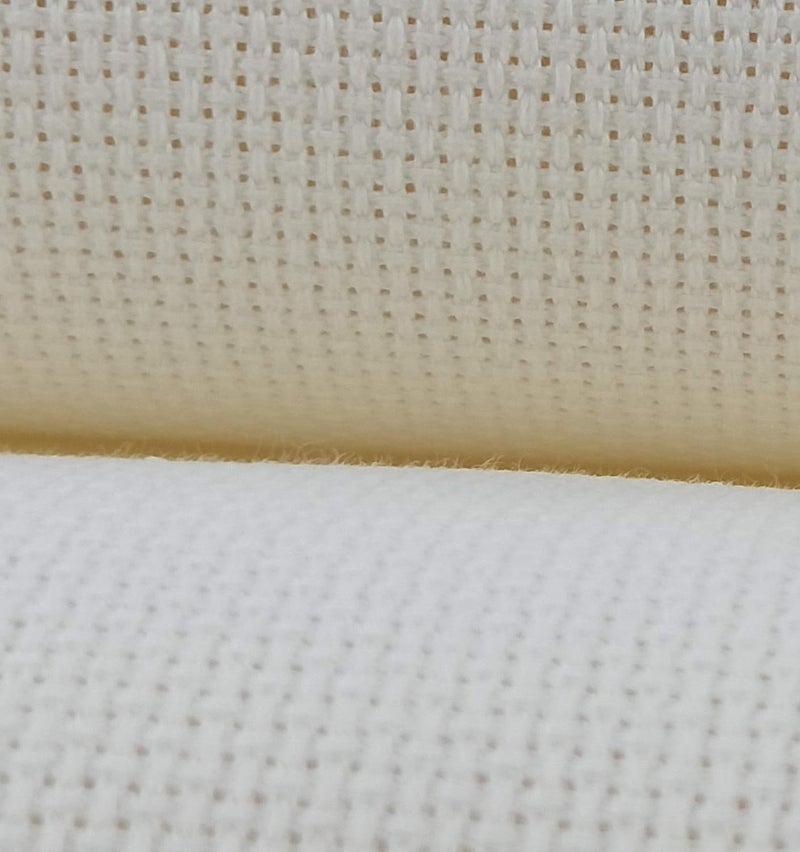 KCS 59" x one Yard 18 Ct Counted Cotton Aida Cloth Cross Stitch Fabric (Cream) - Image 1