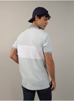 AE Colorblock Logo Flex Pique Polo Shirt