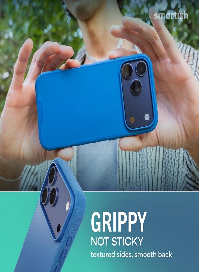 Smartish® iPhone 2025 Pro Max MagSafe Case - Gripmunk Magnetic Slim Case [Lightweight + Protective] Thin Grip Cover with Microfiber Lining for Apple iPhone 2025 Pro Max - Blues on The Green - Image 4