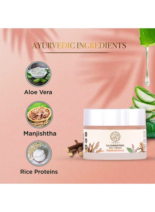 Yahvi Illuminating Day Cream With Manjishtha & Rice Protein-Moisturizer For Face-Ayurvedic Formulated Face Moisturizer For Women | Paraben-Free, Cruelty-Free | Face Cream For Every Indian Skin-50 Ml - Image 3