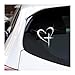 Sandfren Love Cross Car Sticker 47 x 59 Bling Love Heart Waterproof Vehicle Window Decal SelfAdhesive Automotive Bumper Decorative Accessories Universal for SUV RV Truck Silver - Image 2