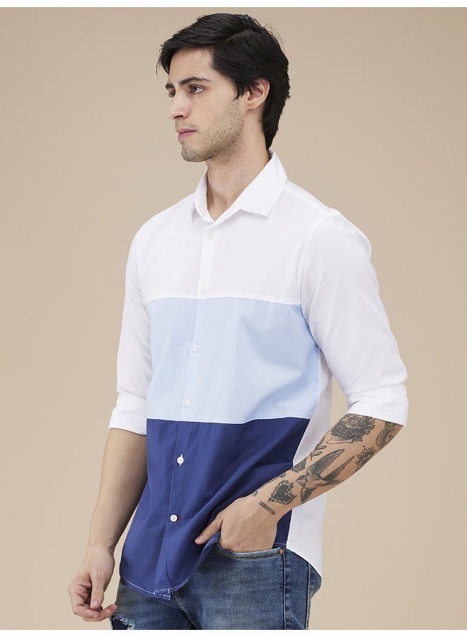 Being Human Mens White Collared Long Sleeve Shirt - Image 2