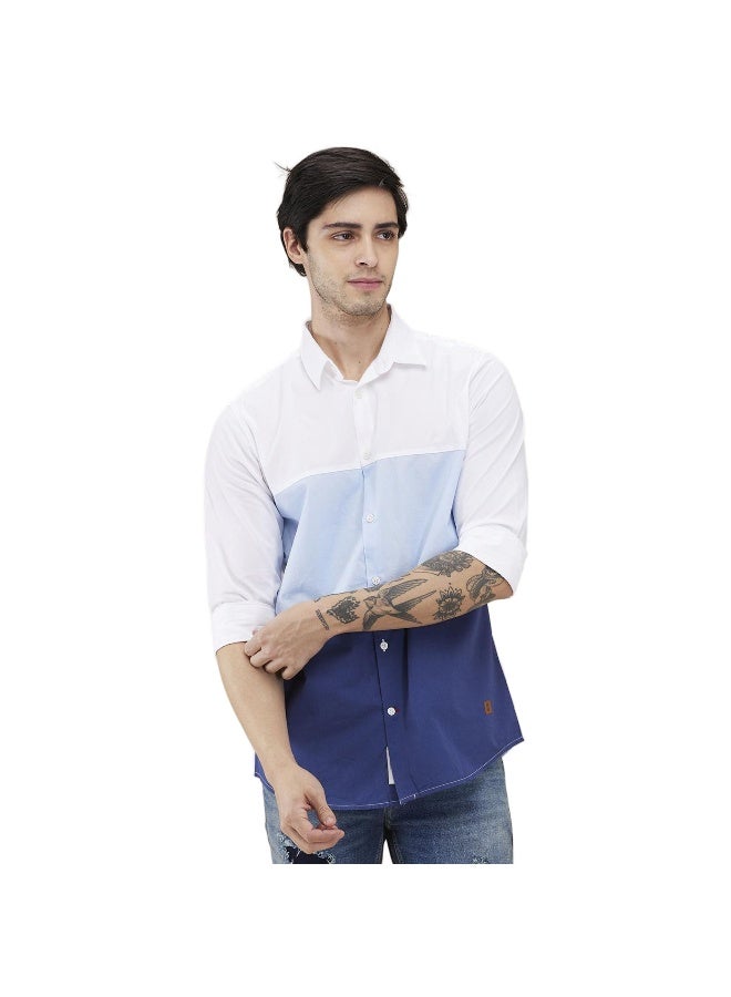 Being Human Mens White Collared Long Sleeve Shirt - Image 1