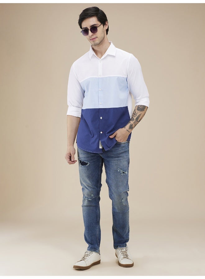 Being Human Mens White Collared Long Sleeve Shirt - Image 5