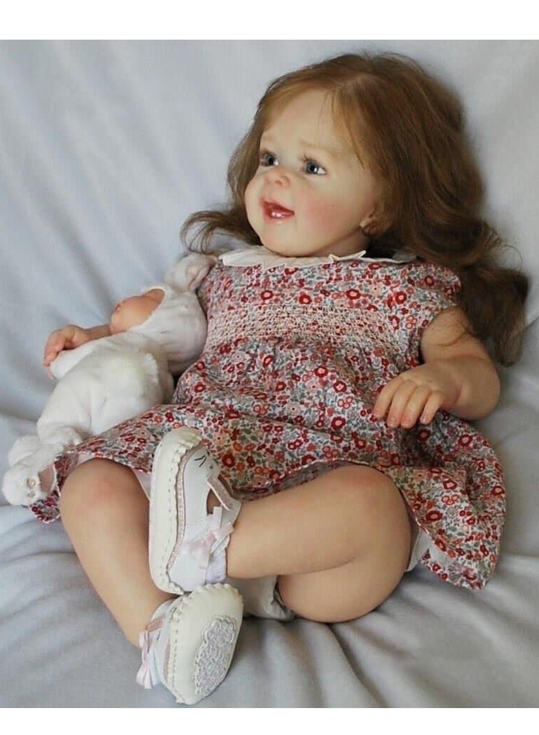 Beauenty Baby Dolls, Realistic Newborn Baby Dolls,23inch Silicone Newborn Toddler Girl Lifelike Gifts for Age3+, Reborn toddler dolls - Image 4