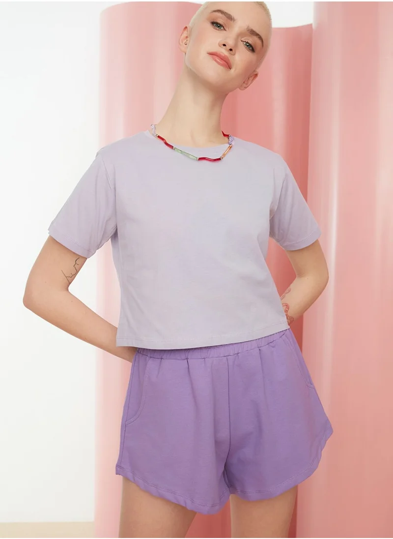 trendyol High Waist Knitted Shorts