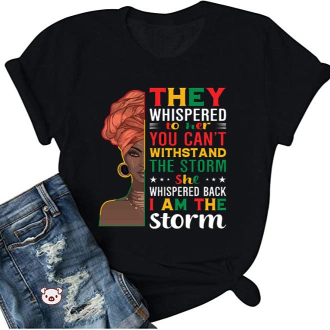 Women'S Top E-Commerce Shein Black Street Printed T-Shirt - Image 2