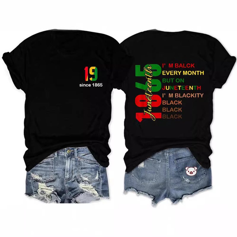 Women'S Top E-Commerce Shein Black Street Printed T-Shirt - Image 4