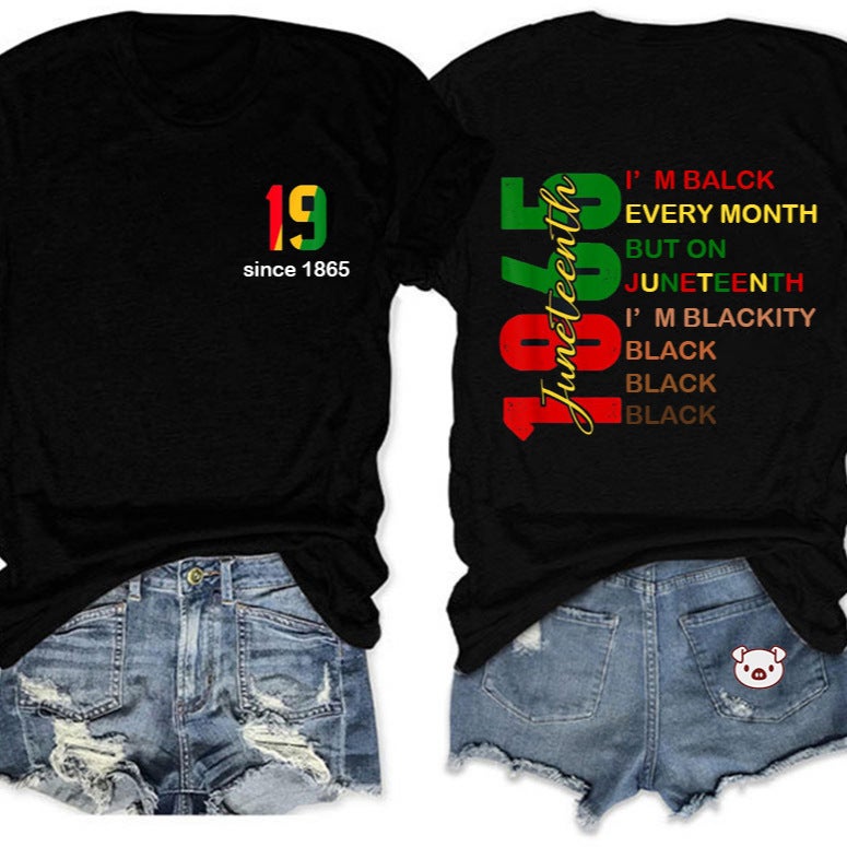 Women'S Top E-Commerce Shein Black Street Printed T-Shirt - Image 3