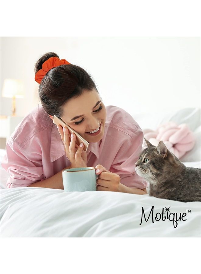 Motique Accessories 12 Pack Solid Hair Ties Scrunchies (Navy) - Image 2