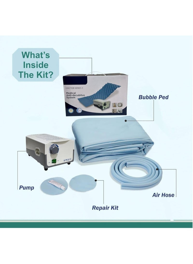 مرتبة هوائية طبية مقاومة للماء – نظام تغيير ضغط بمضخة كهربائية لمنع قرح الفراش والاستخدام في المستشفيات - Image 2
