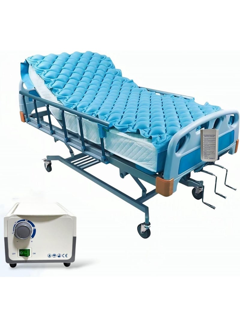 مرتبة هوائية طبية مقاومة للماء – نظام تغيير ضغط بمضخة كهربائية لمنع قرح الفراش والاستخدام في المستشفيات - Image 1