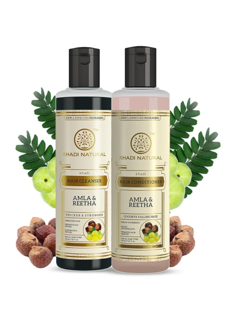 كادي نيتشورال مجموعة منظف وبلسم الشعر خادي الطبيعي من الأملا والريثا