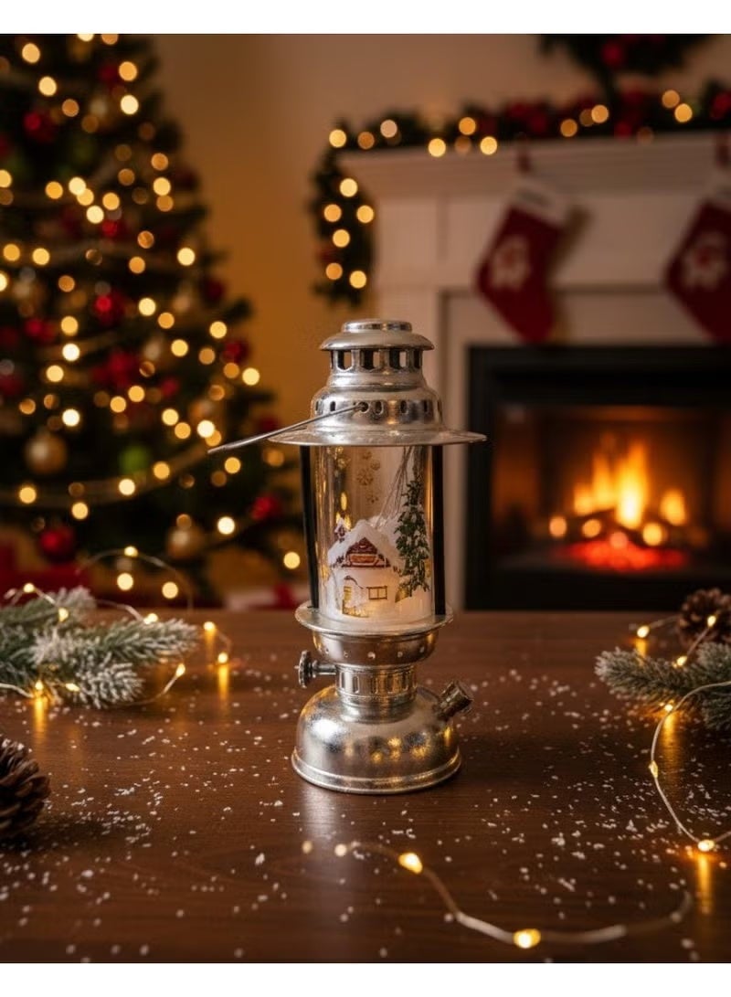 فانوس عيد الميلاد، ضوء LED، نمط ريترو، مظهر رائع جميل، شكل فريد، 1 فانوس عيد الميلاد سانتا كلوز - Image 2