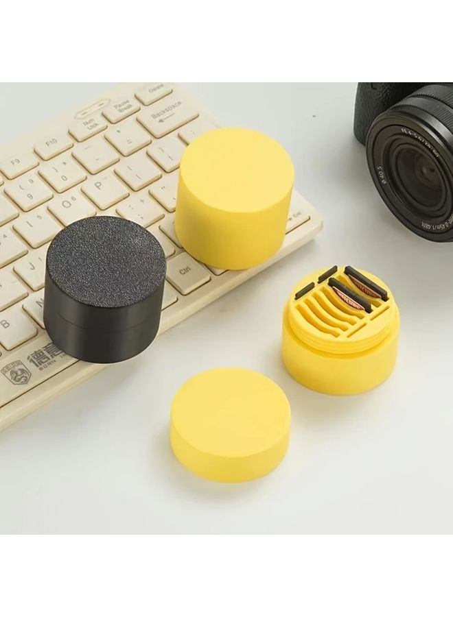Yellow Compact Memory Card Case for 7 SD 4 TF Cards Anti Shock Dustproof - Image 4