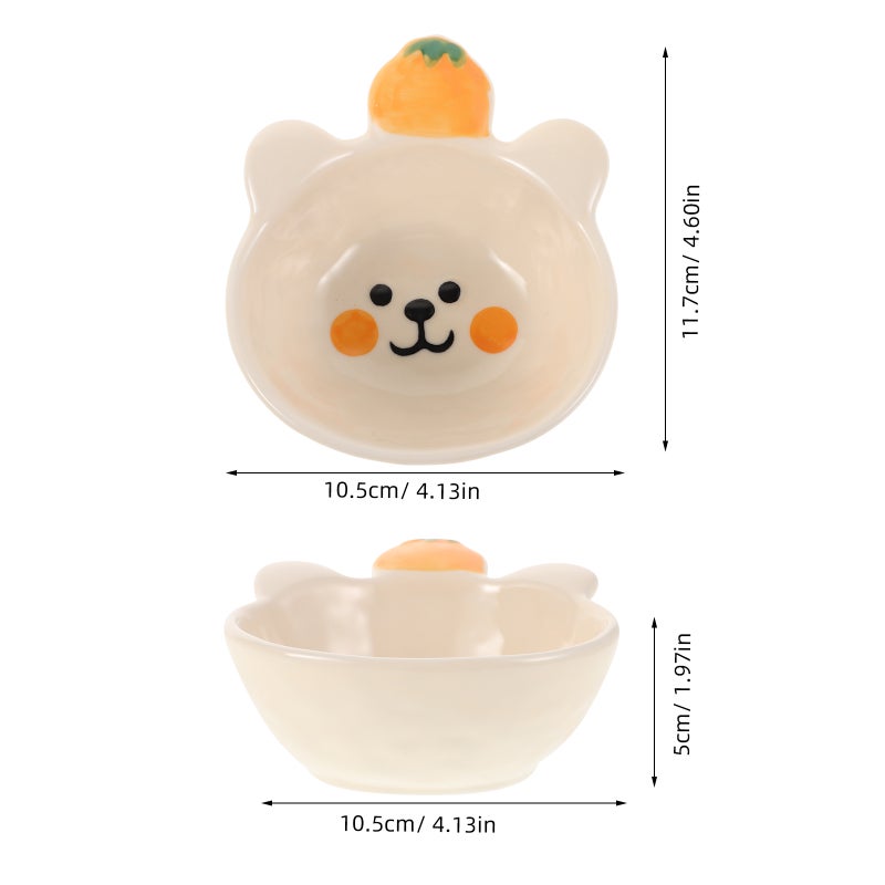 2pcs Ceramic Pie Pan Small Sauce Bowl: Simple Cute Bowl - Baking Dish For Dessert Prep And Condiment Serving Use - Image 2