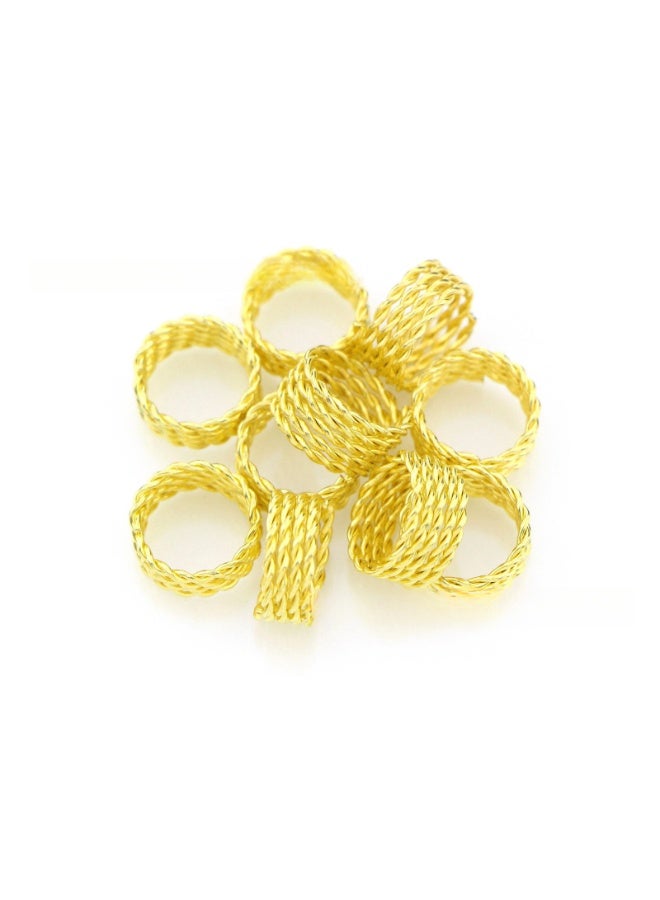 NOVOLAN Hair Braid Cuff Set - 200-Piece Hair Accessories Kit, Featuring Crown Gold & Silver Dreadlock Rings, Extensions with Leaf Pendants, Vintage Ethnic Style for Dreadlocks, Braids, and Extensions - Image 5