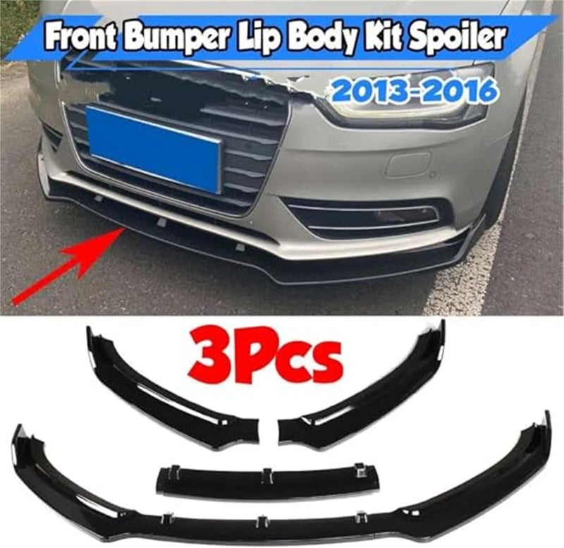 QASULER Front Bumper Splitter Lip Spoiler for Audi A4 B8.5 - Image 5