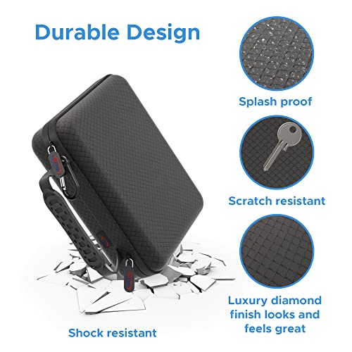 DigiCharge Action Camera Carrying Case – Fits GoPro Lit Hero 13, 12, Max 2, DJI Osmo Action 5/4 & More – EVA Hard Shell Travel Bag with Mesh Pocket, Foam Cut-Outs & Work Mat – 7×6×2.5 Inches - Image 4