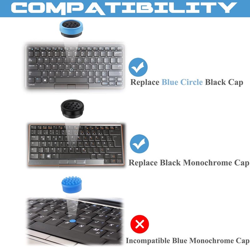 LeFix 2 x Replacement Trackpoint Caps Mouse Pointing Stick for Dell E6400 E6410 E6420 E6430 E4300 E4310 E5410 E5500 E7240 E7440 E7250 E7450 - Image 2