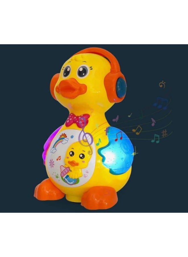 Jel Duck Toy for Kids, Lights, Sings, and Lays Eggs, Yellow and Orange, Ages 3 and Up - Image 4