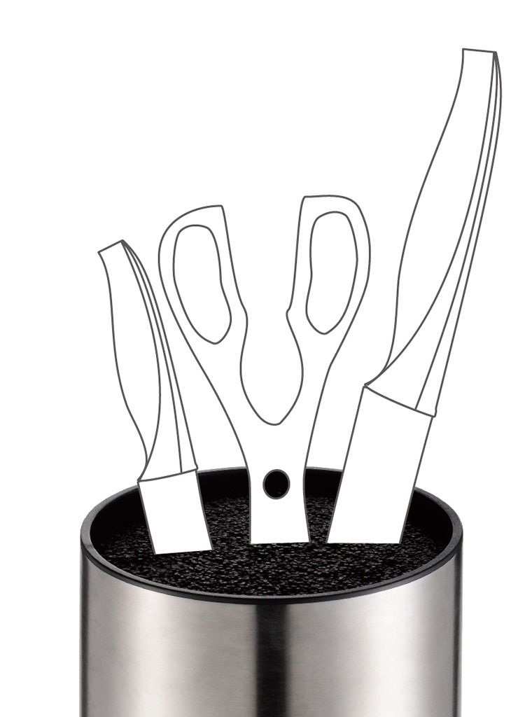 Fissman Kitchen Knife Organizer 11x22x11 cm  Stainless Steel - Image 3