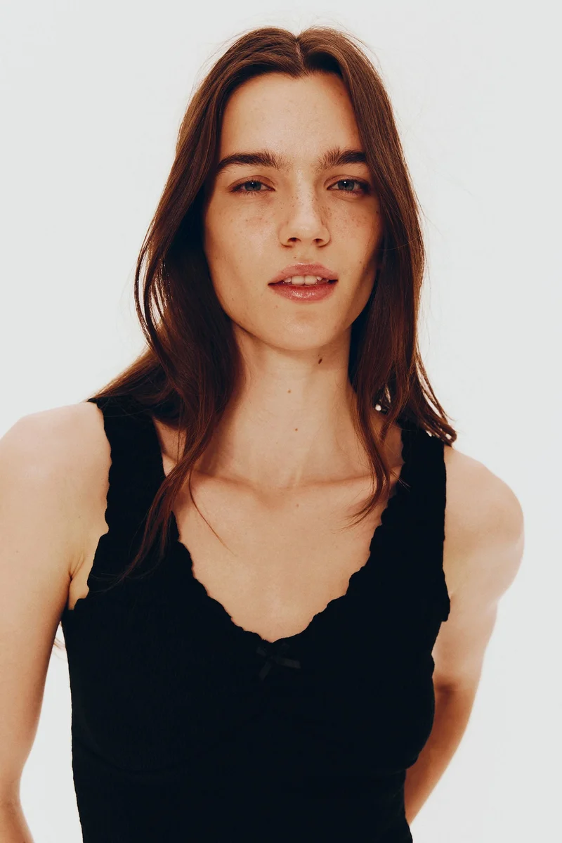 H&M Crinkled jersey vest top