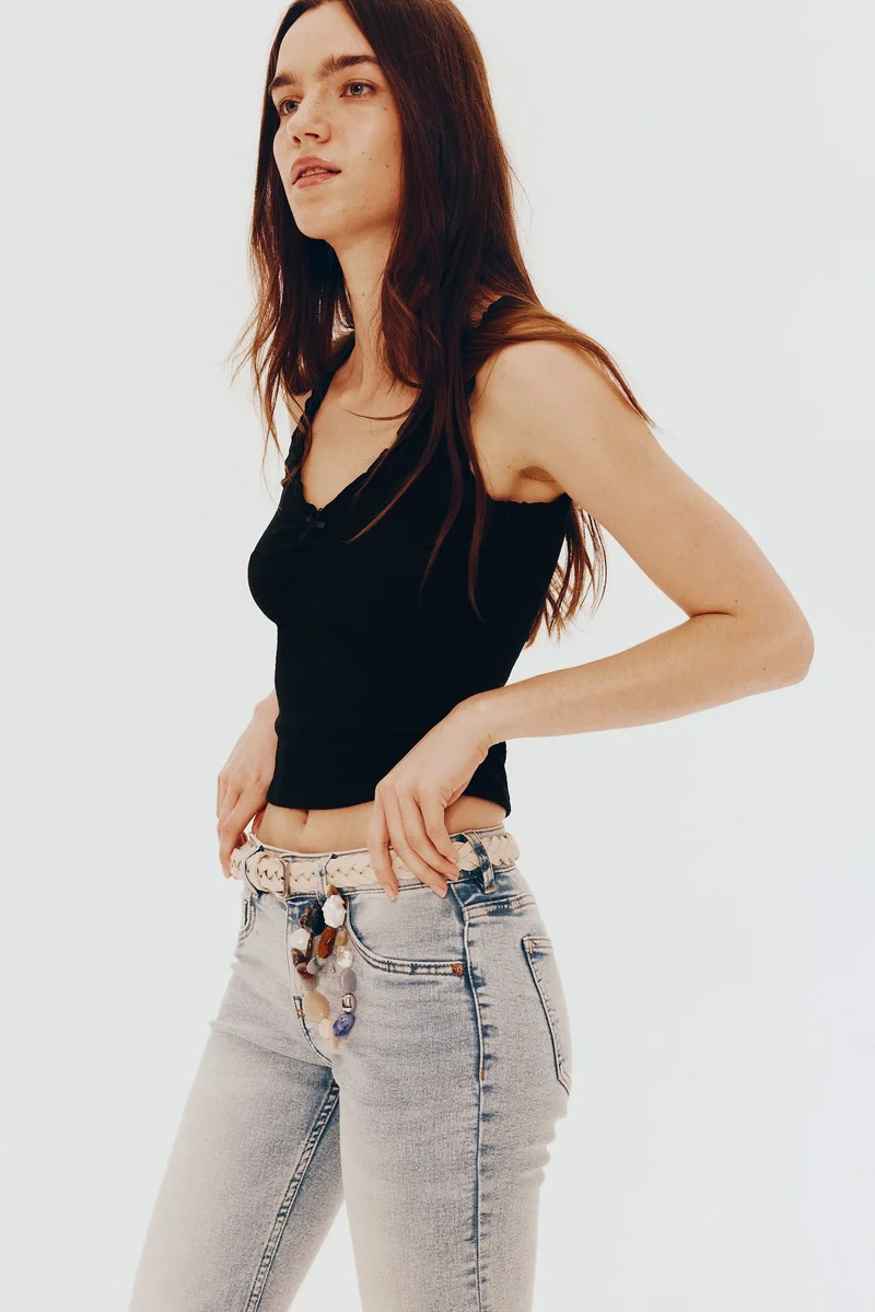 H&M Crinkled jersey vest top