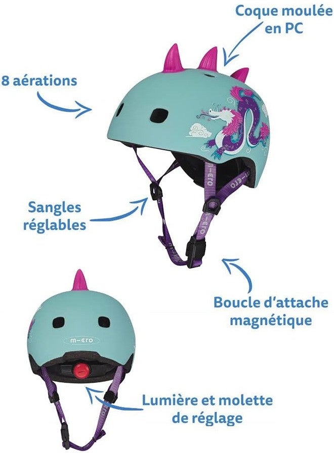Micro Micro 3D Dragon Kids Helmet (Medium) | Kids Helmet | Kick Scooter Helmets | Sports Helmet for Kids | Helmet with Adjustable Straps | Riding Kids Helmet | Kids Safety | Helmet for Kids  - Image 2