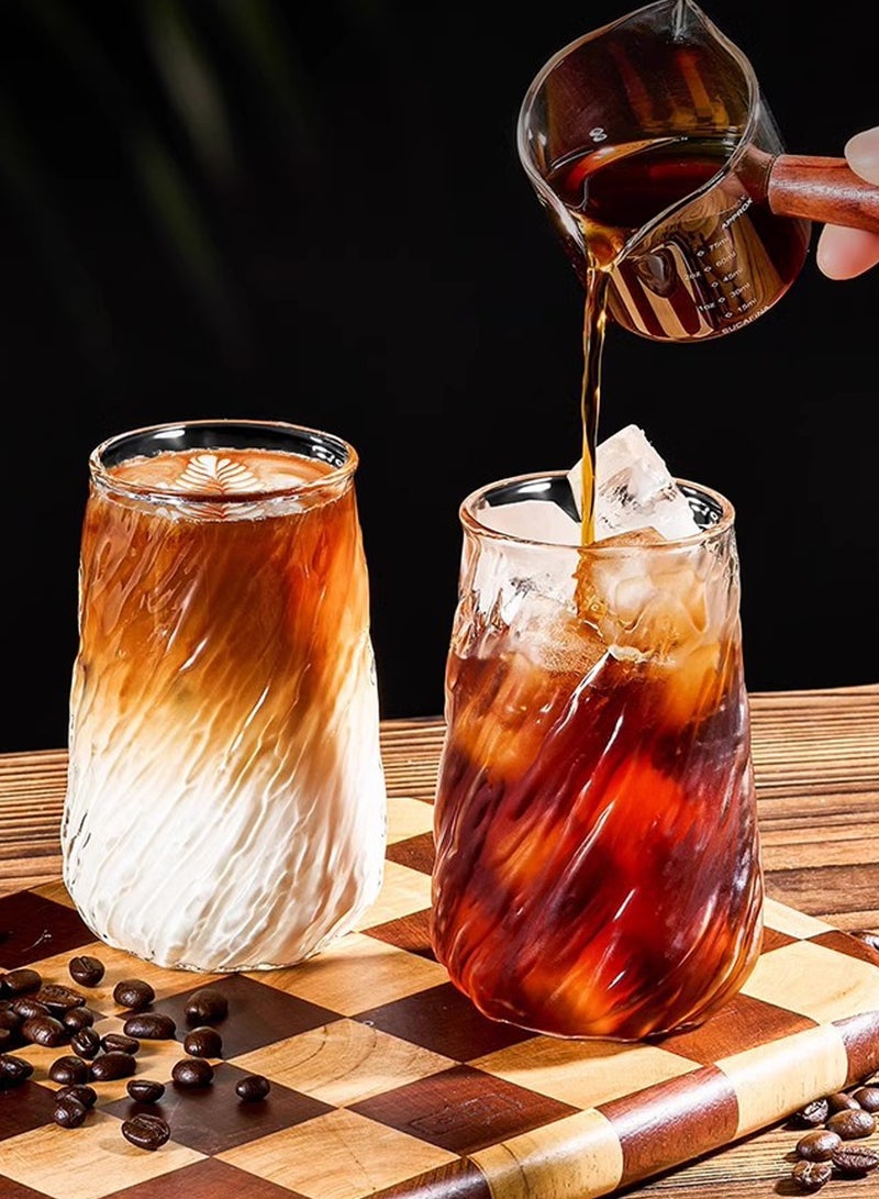 6-Pack 400ml Clear Glass Tumblers with Spiral Texture, Tall Design for Beverages, Durable Drinkware Set - Image 5