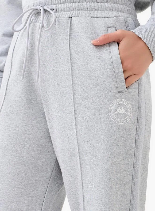 Kappa GREY Kappa Logo Embroidered Regular Fit Track Pants for Women | Best Price UAE
