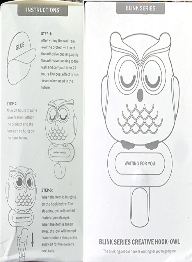 ASBK Blink Series Creative Owl Door Hanger, Key Hook Holder for Wall and Refrigerators, Kids Toy, Baby Shower Gift for Girls and Boys, Suitable for Kids Birthday Party Favours, Pink (BROWN) - Image 5
