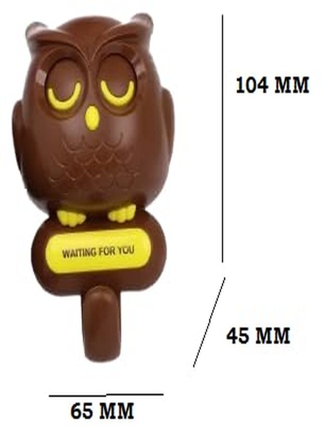 ASBK Blink Series Creative Owl Door Hanger, Key Hook Holder for Wall and Refrigerators, Kids Toy, Baby Shower Gift for Girls and Boys, Suitable for Kids Birthday Party Favours, Pink (BROWN) - Image 2