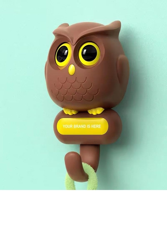ASBK Blink Series Creative Owl Door Hanger, Key Hook Holder for Wall and Refrigerators, Kids Toy, Baby Shower Gift for Girls and Boys, Suitable for Kids Birthday Party Favours, Pink (BROWN) - Image 1