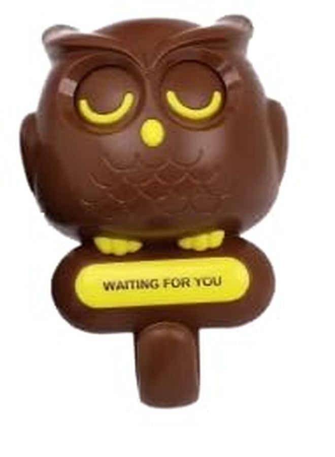ASBK Blink Series Creative Owl Door Hanger, Key Hook Holder for Wall and Refrigerators, Kids Toy, Baby Shower Gift for Girls and Boys, Suitable for Kids Birthday Party Favours, Pink (BROWN) - Image 3