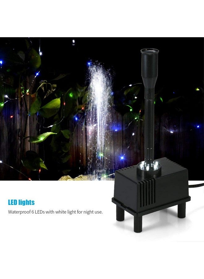 Decdeal Fountain Pump with Lights Led, 10W 160GPH Submersible Water Pump Fountain for Aquarium Fish Tank Pond Garden Backyard, 600L/H AC 110V - Image 4