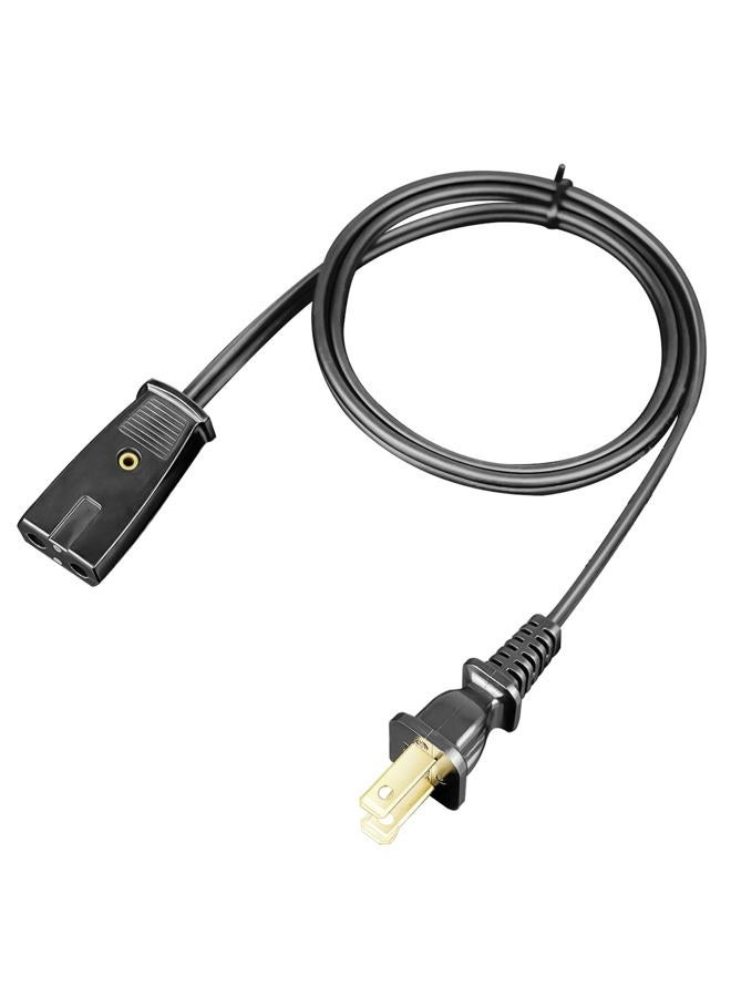 HASMX 2 Prong Percolator Power Cord 36" for Farberware 134, 138, 142 Coffee Pot Percolator Cord 1/2 Inch Wide, 2pin Cord Black 3ft Length (1-Pack) - Image 1