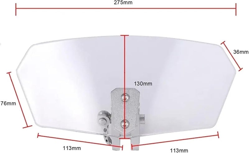 Motorbikes Deflector for Honda for Yamaha for Kawasaki for Harley Motorcycle Windshield Airflow Adjustable Windscreen Motorcycle Windshield - Image 5