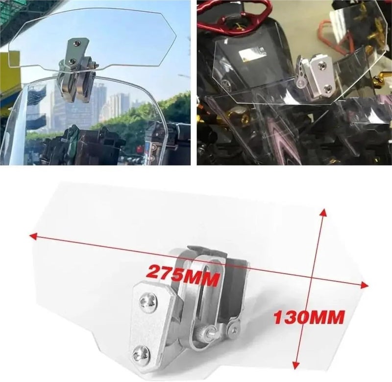 Motorbikes Deflector for Honda for Yamaha for Kawasaki for Harley Motorcycle Windshield Airflow Adjustable Windscreen Motorcycle Windshield - Image 3