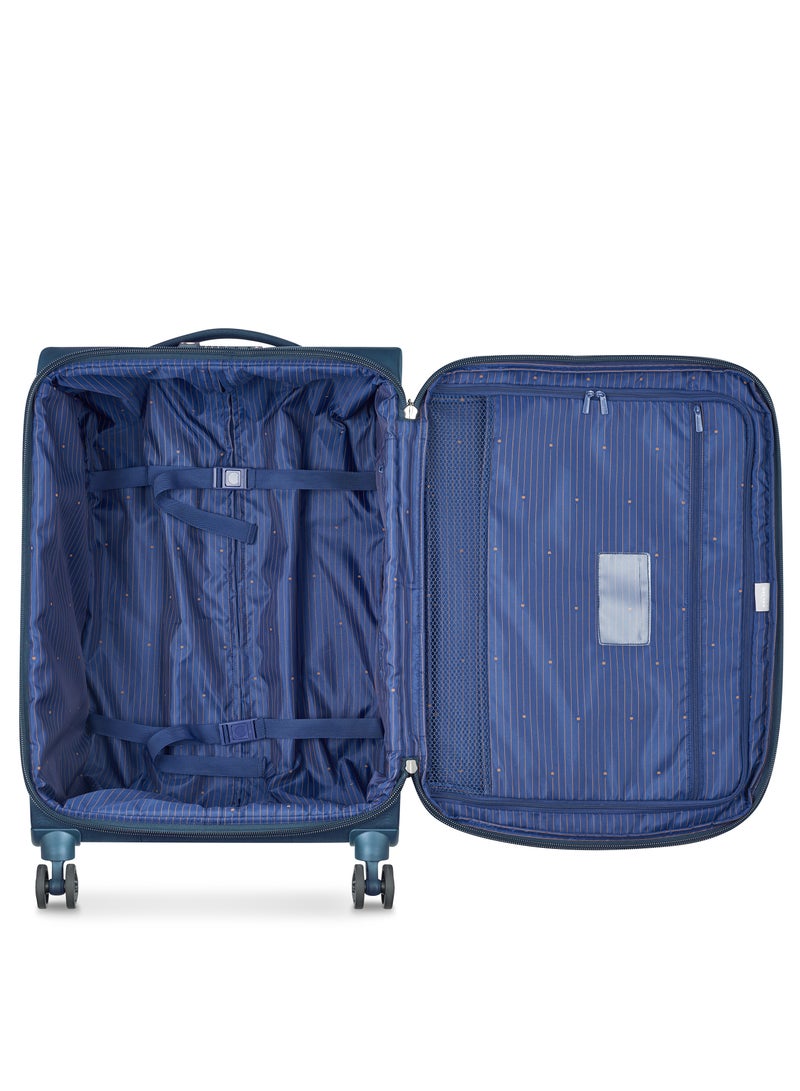 DELSEY Paris Montmartre Air 2.0 68cm Softcase 4 Double Wheel Expandable Check-In Luggage Trolley Light Blue - Image 2