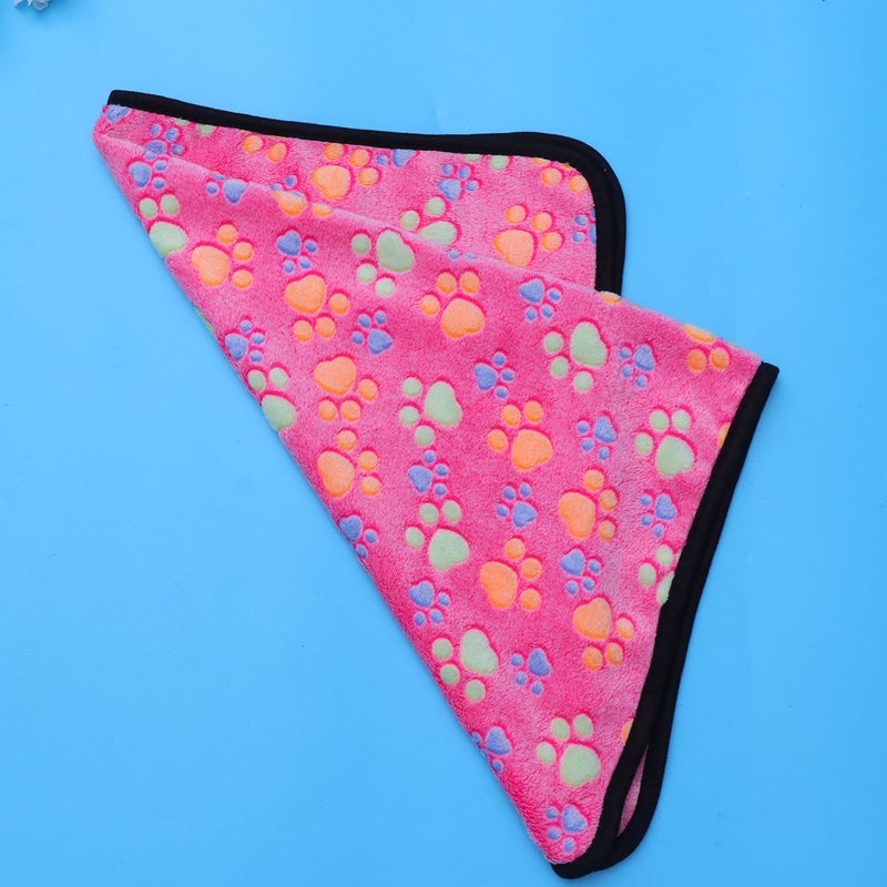 1 Pc Pet Carpet Coral Small Printed Pet Dog Blanket Cushion Sleep Mat (60x40cm, Random Hemming Color) - Image 5