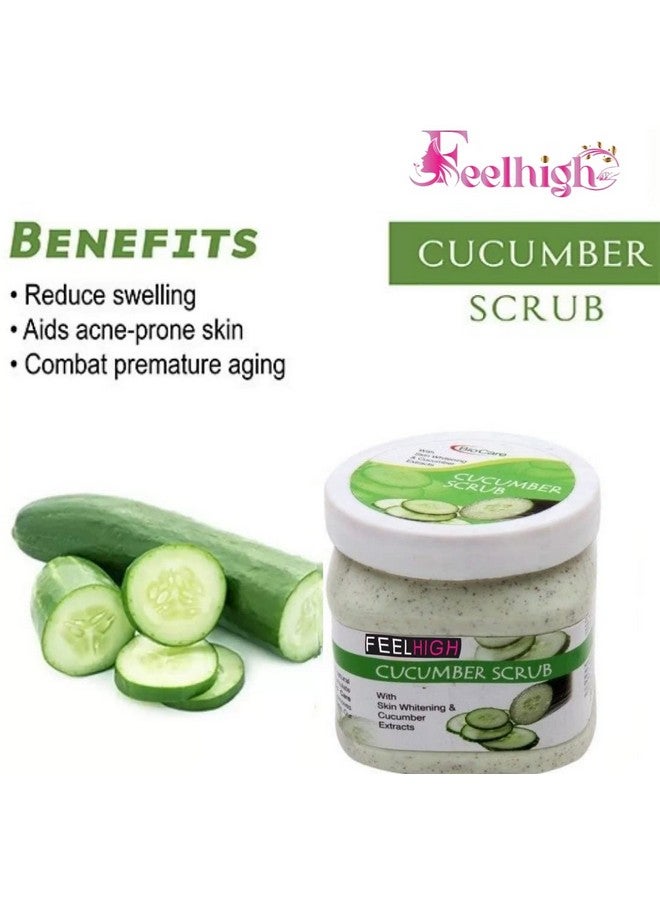 Feelhigh Cucumber scrub with skin whitening & cucumber Mask & Cucumber Gel - Image 2