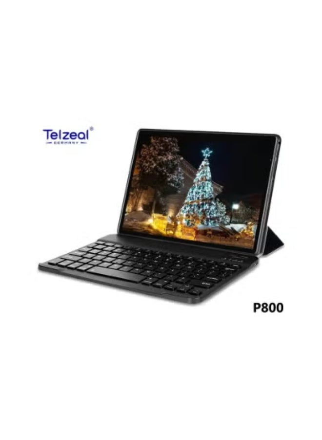 Telzeal P800 8-Inch Android 12 Tablet with 6GB RAM + 256GB Storage, Dual SIM 4G LTE + 5G Wi-Fi, 5000mAh Battery, Wireless Keyboard Bundle, Slim Lightweight Design – Grey - Image 3