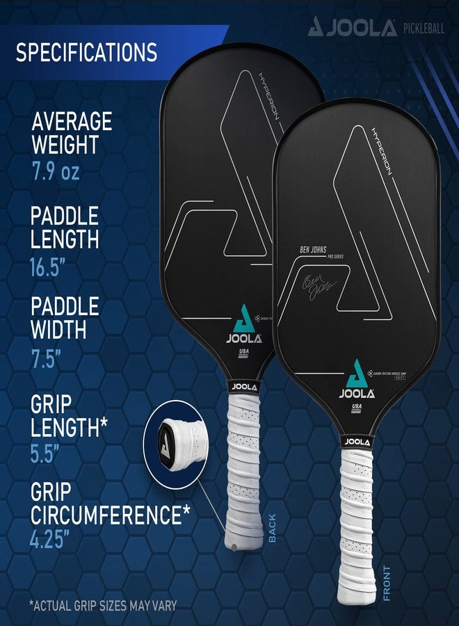 JOOLA Ben Johns Hyperion CFS 16mm Swift Pickleball Paddle - USAPA Approved for Tournament Play - Carbon Fiber Pickle Ball Racket - Maximum Speed with High Grit & Spin - Image 5