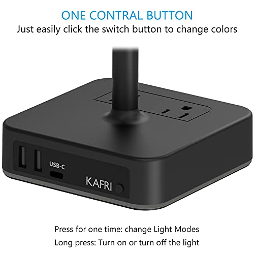 KAFRI RGB Dual Headphone Stand with USB C Charger Desk Gaming Double Headset Holder Hanger Rack with 3 USB Charging Port and 2 Outlet - Suitable for Gamer Desktop Table Game Earphone Accessories Gift - Image 5