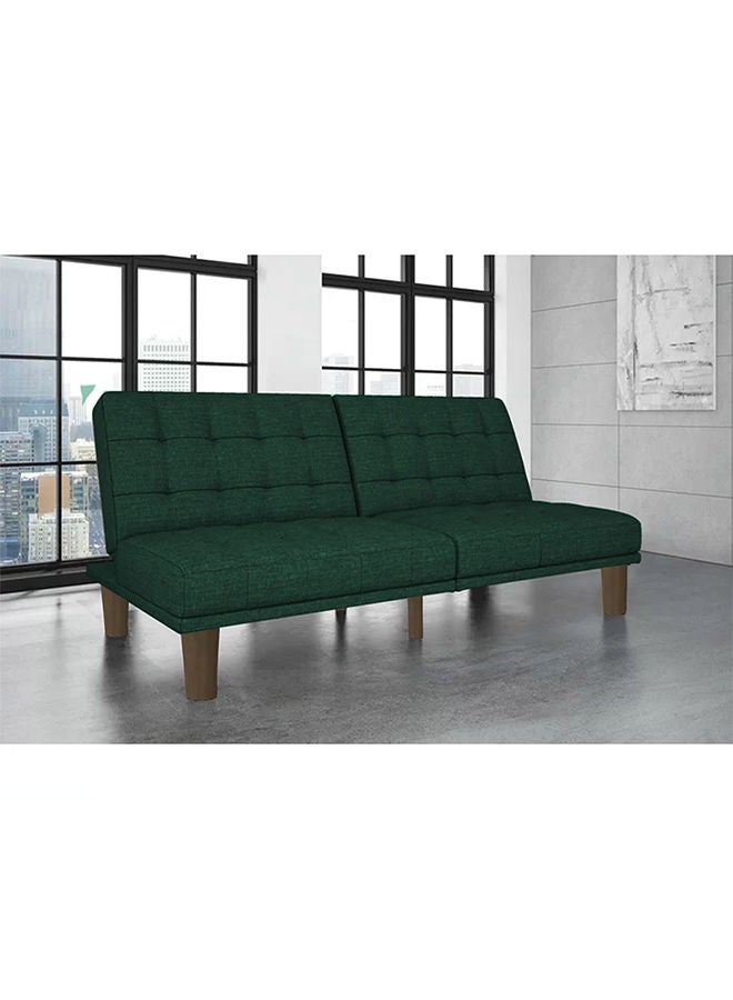 In-House Maria | Sofabed 2 In 1 Upholstered In Linen - Dark Green - Image 1
