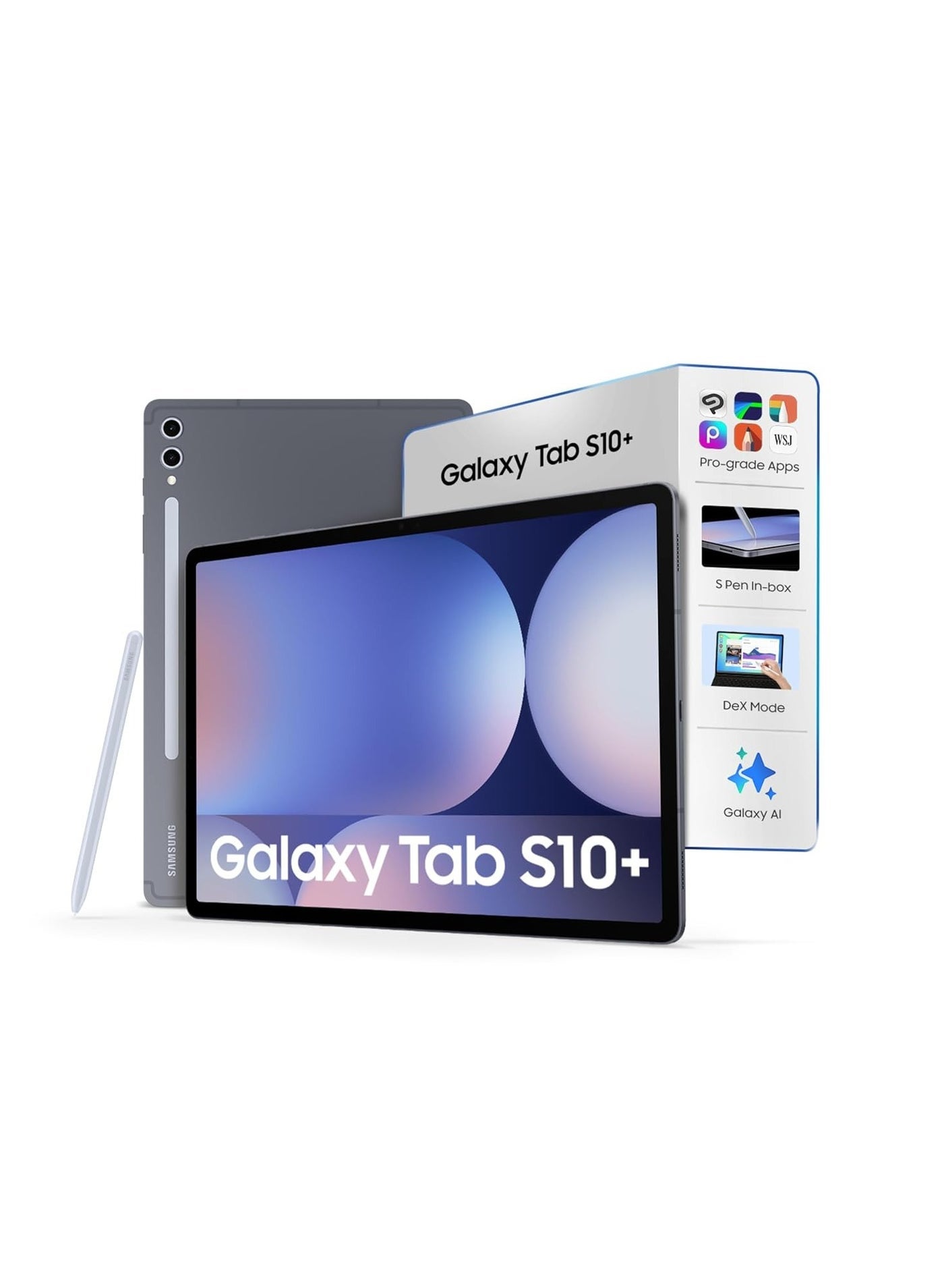Samsung Galaxy Tab S10 Plus [Smartchoice], S Pen in-Box, 31.5 cm (12.4 inch) Dynamic AMOLED 2X Display, 12 GB RAM, 256 GB Storage, Wi-Fi + 5G Tablet,Moonstone Gray(SM-X826B)