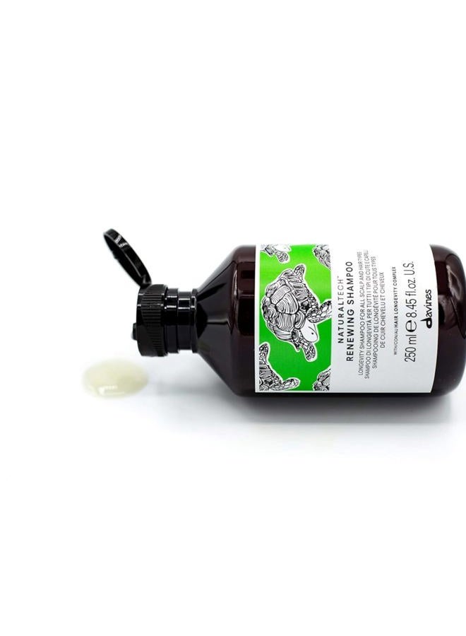 Davines شامبو ناتشرتك رينيوينغ، تنظيف لطيف يعزز صحة الشعر وفروة الرأس، 8.45 أونصة سائلة (عبوة واحدة) - Image 5