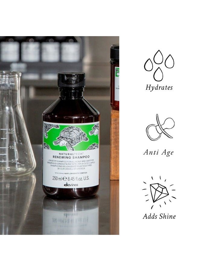 Davines شامبو ناتشرتك رينيوينغ، تنظيف لطيف يعزز صحة الشعر وفروة الرأس، 8.45 أونصة سائلة (عبوة واحدة) - Image 3